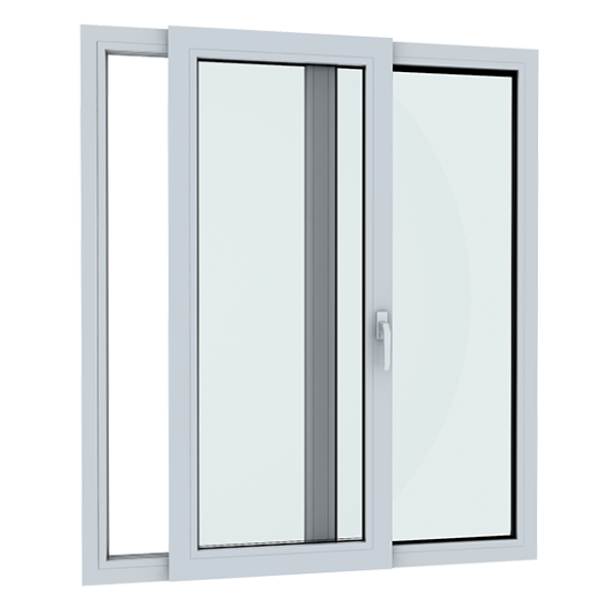 Buy Double-leaf window 1500 x 1300 mm, Salamander, WHITE 9010, sliding at Factory Prices