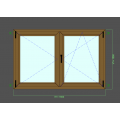 Заказать Коричневое Окно ПВХ  с проветриванием, и полным открытием оптом и в розницу