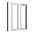 Bestel Schuifraam 1200 x 1200, Slamander, raam met glas 4/10/4, wit Ral: 9010 tegen fabrieksprijzen