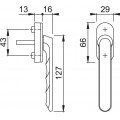 Buy Aluminum window handle for folding windows Luxembourg at Factory Prices