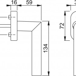 Alça giratória para janela de PVC Stockholm, alumínio Alça giratória para janela de PVC Stockholm, alumínio