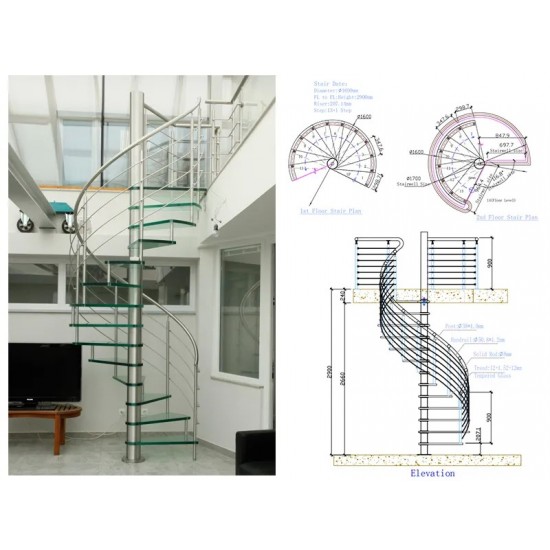 Commandez Construction et conception descaliers de tout type et complexité. Modèle 3D + package de dessin et nomenclature complète aux prix dusine