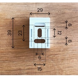 Conjunto de 2 fixadores adesivos compatíveis com todas as persianas, mesmo com persianas pesadas
