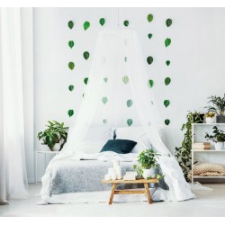 Mosquito net for a single or double bed made of solid white polyester Mosquito net for a single or double bed made of solid white polyester