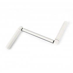 Handle for round handle Ø 12 mm made of white lacquered steel Total length 310 mm
