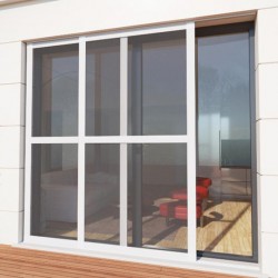 Glijdende klamboe op de erker Alu-Luxury