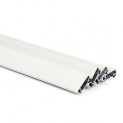 Ensemble de 4 profilés en aluminium découpés pour moustiquaire avec cadre fixe Ensemble de 4 profilés en aluminium découpés pour moustiquaire avec cadre fixe