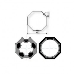 Adaptateur Octagonal Shaft 60 9410418 pour moteur Somfy Ø50 mm Adaptateur Octagonal Shaft 60 9410418 pour moteur Somfy Ø50 mm