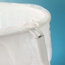 Moustiquaire à baldaquin pour lit bébé en tissu blanc Jacquard Deco Moustiquaire à baldaquin pour lit bébé en tissu blanc Jacquard Deco