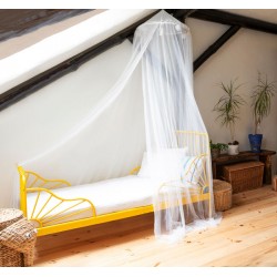 Mosquito net for a single bed plain white polyester Mosquito net for a single bed plain white polyester
