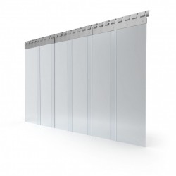 Готовая голубоватая прозрачная гибкая штора Готовая голубоватая прозрачная гибкая штора