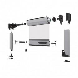 Антимоскітна сітка рулонна штора, вертикальне згортання