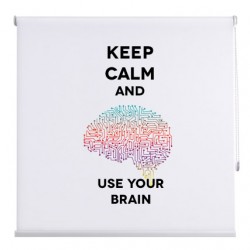 Jeugd rolt op het raam met gedrukte inscripties-Save the brain Jeugd rolt op het raam met gedrukte inscripties-Save the brain