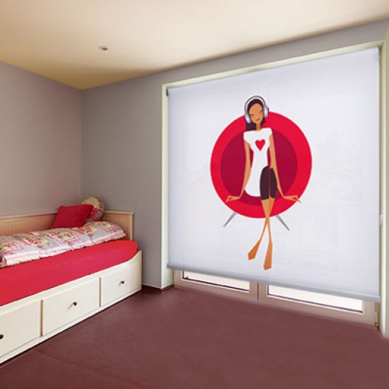 Buy Youth Roller Blinds with Musical Girl Print at Factory Prices