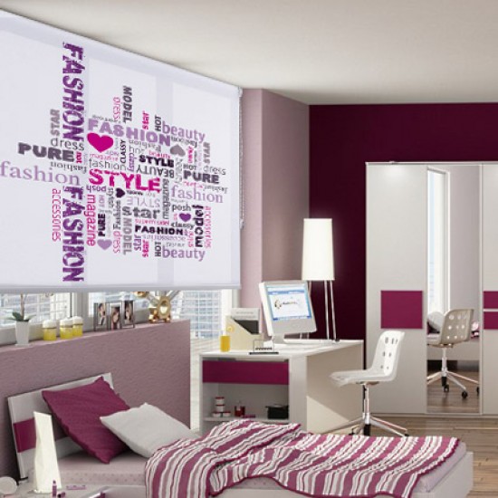 Buy Youth roller blinds with inscriptions at Factory Prices