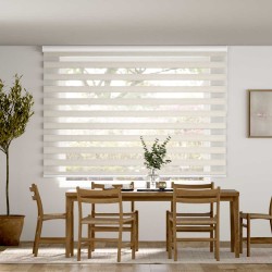 Stores jour nuit avec un tissu en petites taches de différentes nuances et un mélange de Lin et de polyester Stores jour nuit avec un tissu en petites taches de différentes nuances et un mélange de Lin et de polyester