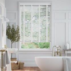 VENECIANAS MADERA Blanco - Gris