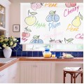 Buy Fabric shutters on the window with a print, fruits, bright and cheerful, for the kitchen at Factory Prices