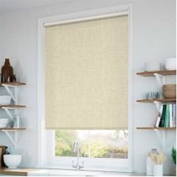 Estores enrollables de tela en la ventana de Tela opaco Lino Textur, 2 texturas, opaco, no deja pasar la luz