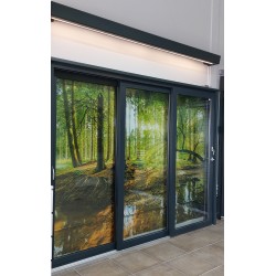  Навес SmartSun в комплекте с мотором и акриловым полотном LED 3x2 м цвета серого камня. Навес для террасы, балкона, настенные кронштейны в комплекте