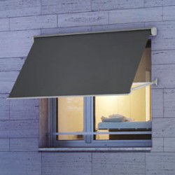 Auvent vertical en tissu dans une boîte, tella, auvent tello desert puncto recto Auvent vertical en tissu dans une boîte, tella, auvent tello desert puncto recto