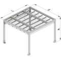 Bestel Luifel voor terras, zwembad, Toldo de Guias entre parades Palillería 80x40 tegen fabrieksprijzen