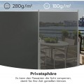 Buy Side awning 180 x 400 cm (H x W), roller blind for balcony and terrace, privacy screen, privacy screen, sun visor, room divider, dark gray at Factory Prices