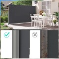 Buy Side awning 180 x 400 cm (H x W), roller blind for balcony and terrace, privacy screen, privacy screen, sun visor, room divider, dark gray at Factory Prices