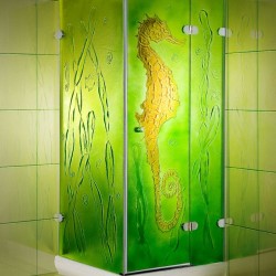 Impression UV sur le verre de la cabine de douche Impression UV sur le verre de la cabine de douche