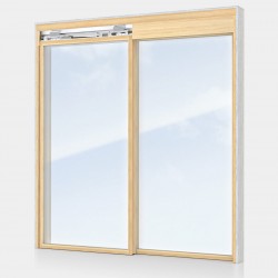 Беспороговая раздвижная система Деревянного окна Fly Light, m2 Беспороговая раздвижная система Деревянного окна Fly Light, m2