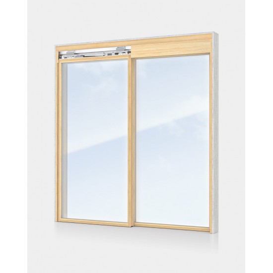 Buy Threshold-free sliding Wooden Window system Fly Light, m2 at Factory Prices